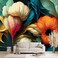 WXHFM 3D Floral Wallpaper Bedroom Flowers Large wall Mural 183x120Not Peel and Stick