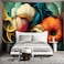 WXHFM 3D Floral Wallpaper Bedroom Flowers Large wall Mural 183x120Not Peel and Stick