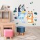RoomMates Bluey and Bingo Character Blue Peel and Stick Wall Decals RMDM5560