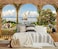 Jdayda Garden Wallpaper Seascape Sailboat Wall Mural for Bedroom Living Room Not SelfAdhesive
