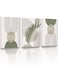 HesenDot 30x40CM Sage Green Boho Wall ArtFramed Canvas Bathroom Wall Art Pictures MidCentury Modern Wood Framed Abstract Prints for BedroomMinimalist Office Wall Decor 3Pack