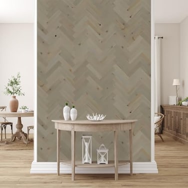 TIMBERCHiC 100 Wood Wall Planks Made in USA PeelandStick Panels for Interior Decor DIY Adhesive Wall Panels Pebble 3 x 10 Sq Ft