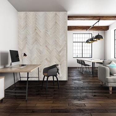 TIMBERCHiC 100 Wood Wall Planks Made in USA PeelandStick Panels for Interior Decor DIY Adhesive Wall Panels Pearl 3 x 10 Sq Ft