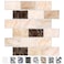 URCOLOR 10Sheet Peel and Stick Backsplash Subway Tile for Kitchen12x12 Self Adhesive Wall Tiles Sticker on Back Splashes for Bathroom Yellow Brown Marble Design