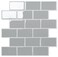 STICKGOO 10Sheet Subway Tiles Self Adhesive Kitchen Splashbacks Peel and Stick Wall Tile Stickers Stick on Tiles Splashback Light Grey Thicker Design