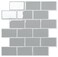 STICKGOO 10Sheet Subway Tiles Self Adhesive Kitchen Splashbacks Peel and Stick Wall Tile Stickers Stick on Tiles Splashback Light Grey Thicker Design