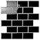 STICKGOO Subway Tiles Peel and Stick Backsplash Stick on Tiles Kitchen Backsplash in Black Sample Thicker Design 12 x 12