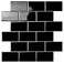 STICKGOO Subway Tiles Peel and Stick Backsplash Stick on Tiles Kitchen Backsplash in Black Sample Thicker Design 12 x 12
