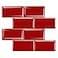 STICKGOO Peel and Stick Subway Tile Stick on Tiles Backsplash for Kitchen Bathroom in Red Pack of 10 Thicker Design