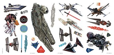 RoomMates RMK4205SCS Star Wars Episode IX Galactic Ships Peel and Stick Wall Decals
