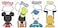 RoomMates Disney Mickey Friends Peel and Stick Wall Decals with Dry Erase by RoomMates RMK3579SCS Blue Red Brown
