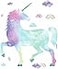 RoomMates RMK3845GM Galaxy Unicorn Peel and Stick Giant Wall Decal with Glitter