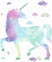 RoomMates RMK3845GM Galaxy Unicorn Peel and Stick Giant Wall Decal with Glitter
