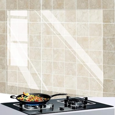 LiXiongBao 4 Pack Oil Proof Wall Sticker Wallpaper275177Kitchen Backsplash Wall Protector Transparent SelfAdhesive StickerClear Waterproof Oilproof Paper for Kitchen Cupboard HouseholdHeat Resistant