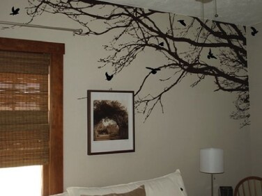Innovative Stencils Tree Top Branches Wall Decal Vinyl Sticker 100 Wide X 44 High Mirrored Version