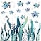 Tenare Sea Turtle Wall Decals 3D Ocean Grass Seaweed Stickers Under The Sea Wall Decals Decor Bubbles Peel and Stick Removable Vinyl Underwater Wall Sticker for Bathroom Bedroom Nursery Room Decoratio