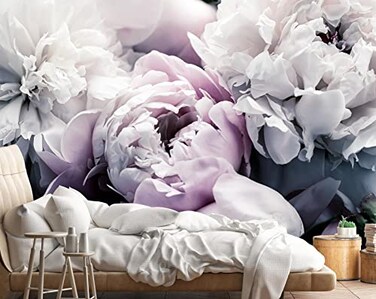 Reyhui Floral Wallpaper Mural Large Rose Flowers Mural for Bedroom Living Room Wall not selfAdhesive