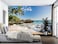 YQWDMX Beach Coconut Tree Natural Scenery Landscape Wallpaper for Bedroom Not Peel and Stick