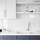 VEELIKE White Hexagon Peel and Stick Backsplash Tile 6Sheets Stick on Backsplash for Kitchen White Wall Tile Stickers for Bathroom Waterproof Adhesive Backsplash Tiles for Wall Laundry Room 12x12