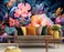 Toolhom HandPainted Pink Botanical Floral wall Mural Peony Blossom Wallpaper Decorative Background MuralNonselfAdhesive