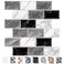 URCOLOR 10Sheet Peel and Stick Backsplash Tile Sticker for Kitchen12x12 Self Adhesive Subway Wall Tiles Stick on Back Splashes for Bathroom White Gray Black White Marble Design