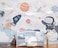 YQWDMX Nursery Cartoon Space Planet boy Childrens Room Wallpaper XT12 S 100 x 65