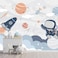 YQWDMX Nursery Cartoon Space Planet boy Childrens Room Wallpaper XT12 S 100 x 65