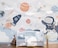 YQWDMX Nursery Cartoon Space Planet boy Childrens Room Wallpaper XT12 S 100 x 65