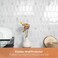 Vamos Tile Upgraded Thicker Design Backsplash Tile Peel and Stick 10Sheet Grey Marble Long Hexagon Self Adhesive Wall Tiles Stick On Backsplash for Kitchen Bathroom RV Fireplace