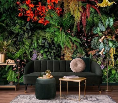 Jdayda Green Leaf Wallpaper Mural Tropical Botanical Leaves Wall Murals for Bedroom Living Room Not SelfAdhesive