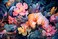 Toolhom HandPainted Pink Botanical Floral wall Mural Peony Blossom Wallpaper Decorative Background MuralNonselfAdhesive