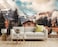 Toolhom Assiniboine Mountain Chalet Mural in Autumn Forest for Living Room Dining Room Bathroom Backdrop DecorationNonselfAdhesive