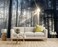 Toolhom Misty Forest Mysterious Sunrise Mural Forest Wallpaper Decorative Painting for Living Room Bedroom Dining Room DecorationNonselfAdhesive