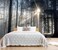 Toolhom Misty Forest Mysterious Sunrise Mural Forest Wallpaper Decorative Painting for Living Room Bedroom Dining Room DecorationNonselfAdhesive