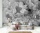 YQWDMX Gray Flower Bedroom Wallpaper Mural Not Peel and Stick