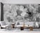 YQWDMX Gray Flower Bedroom Wallpaper Mural Not Peel and Stick