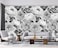 YQWDMX Gray Peony Bedroom Wallpaper Mural Mural50 M 140 Wx102 HNot Peel and Stick