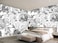 MFWFM Gray Peonies Wallpaper Watercolor Floral Mural Wallpaper for NurseryNot Peel n Stick