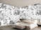 MFWFM Gray Peonies Wallpaper Watercolor Floral Mural Wallpaper for NurseryNot Peel n Stick