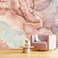 MFWFM Pink Marble Wallpaper Abstract Texture Wall Mural for Bedroom Living Room Not Peel n Stick