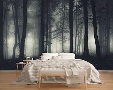 MFWFM Foggy Forest Wallpaper Misty Jungle Rainforest Trees Nature Landscape Wall MuralNot Peel n Stick