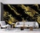 YQWDMX Abstract Black Gold Marble Bedroom Wallpaper Mural Not Peel and Stick