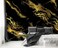 YQWDMX Abstract Black Gold Marble Bedroom Wallpaper Mural Not Peel and Stick