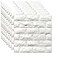 YU LI 3DH 3D Wall Panels Peel and Stick 30PCS White Foam Brick Wallpaper for Bedroom Faux Stone Wall Panel SelfAdhesive Wallpaper 30PCS29 Sq Ft White