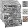 YU LI 3DH 20PCS 3D Wall Panels Peel and Stick Foam 3D Brick Wallpaper Peel and Stick Black Faux Stone Wall Panel SelfAdhesive Wallpaper 20PCS Black