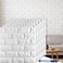 Circloophs 30 Pcs 3D Wall Panels White Brick Printable 3D Wallpaper Stick and Peel Self Adhesive Waterproof Foam Faux Brick Paneling for Bedroom Bathroom Kitchen Fireplace 2906 sq feet Coverage