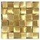 Parrotile 3D Wall Panels Golden 2x2 Metal Mosaic Tile Sheets Backsplash Accent Wall Gold Dcor 5 Sheets