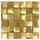 Parrotile 3D Wall Panels Golden 2x2 Metal Mosaic Tile Sheets Backsplash Accent Wall Gold Dcor 5 Sheets