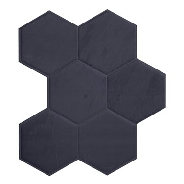 SMART TILES Peel and Stick Backsplash 5 Sheets of 1061 x 956 3D Adhesive Peel and Stick Tile Backsplash for Kitchen Bathroom Wall Tile Dark Grey Pack of 5
