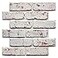 COMSTICKC 3D Whitewash Brick Wall Panel Peel and Stick10 Pcs of 12X12 Small Size Thin PVC Fake Brick Self Adhesive Brick Backsplash Faux Brick Paneling for Interior Wall Decor